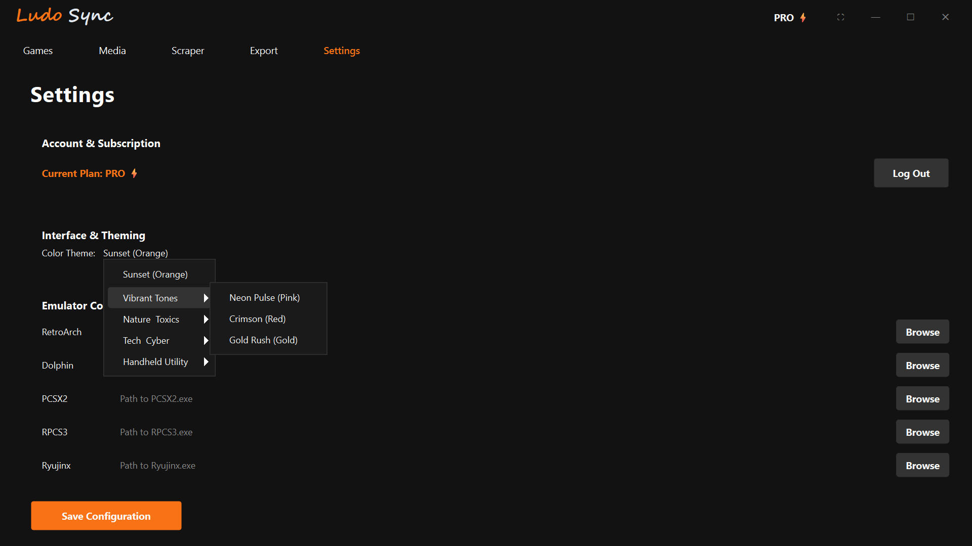 Ludo Sync — Settings